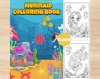 Magical Mermaid Adventures: Relaxing Coloring Book for Grown-Ups.