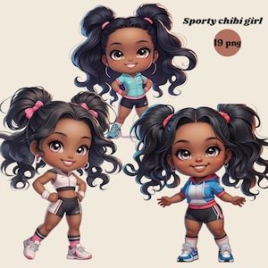 Chibi Girl Sporty Keychain, Sporty Chibi Girl Accessory, Anime Charm, Cute Gift, Collectible Figure, Keyring Gift
