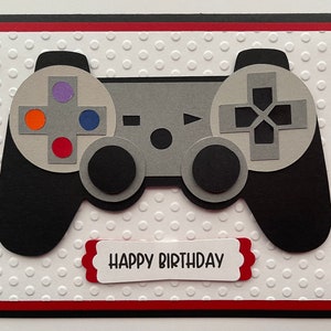Gaming Controller A2 Birthday Card, Gamer, Games, Handmade