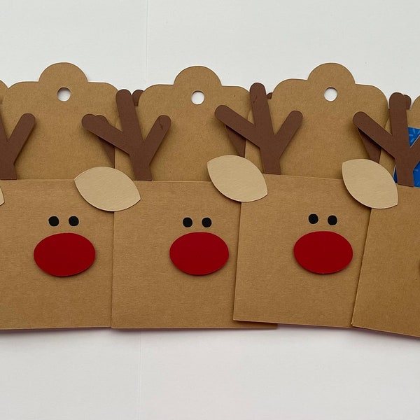 Reindeer Gift Card Holders Set of 5, Christmas