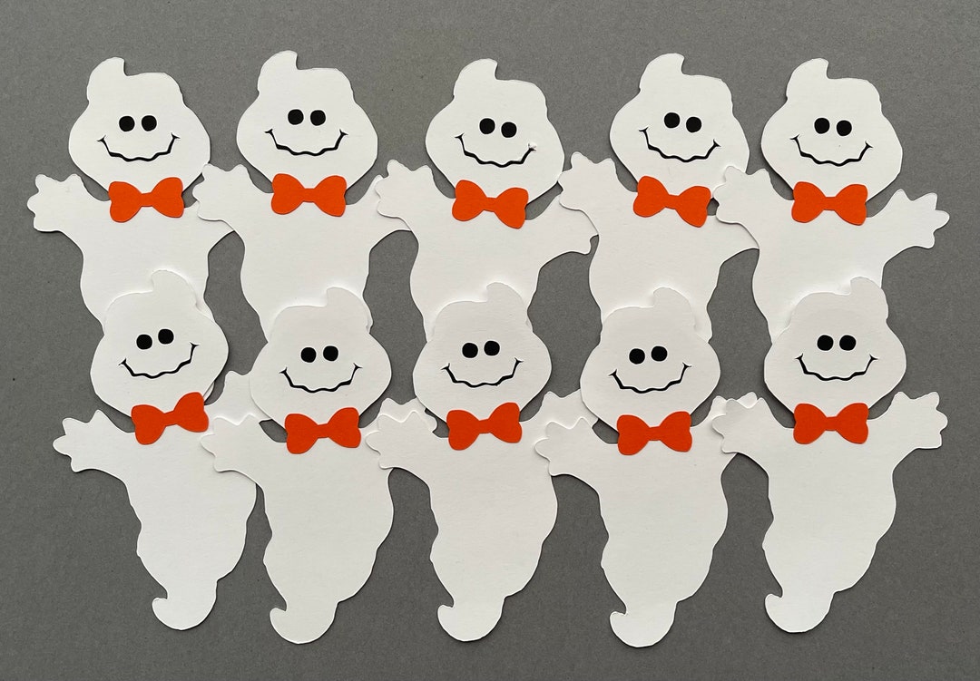Handmade Set of 10 "ghost" Die Cuts, Halloween - Etsy