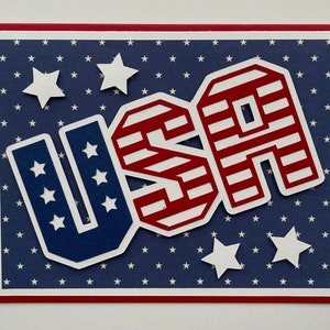 Fourth Of July A2 Card, USA, Stars, Red White Blue