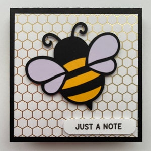 Bee Sticky Note Holder, 100 Sheets, Bumble Bee, Honeycomb