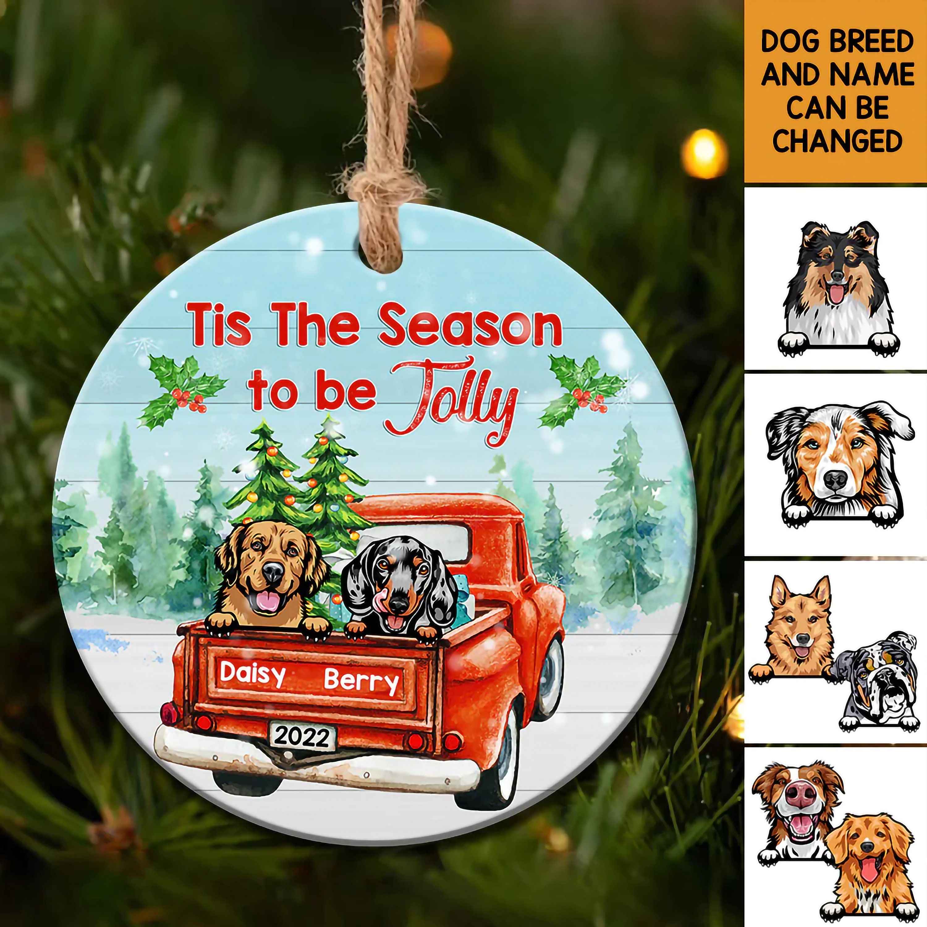 Dogs Christmas Truck - Etsy