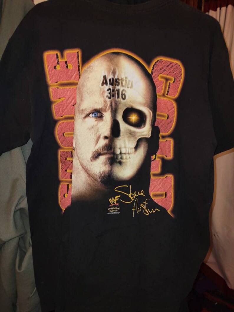 WWE Stone Cold Steve Austin Official T-Shirt – Black, 100% Cotton, Authentic Merchandise