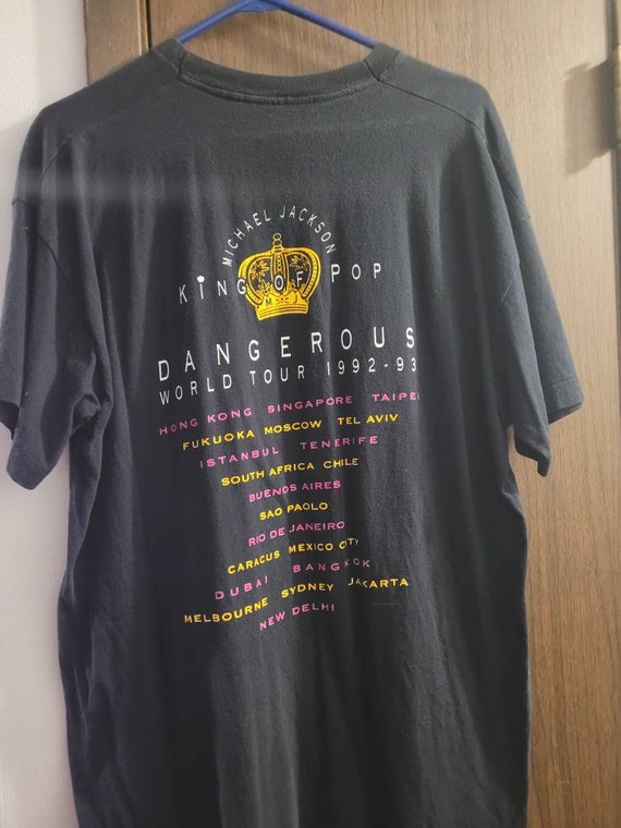 Michael Jackson Dangerous World Tour 1992-93 Unisex Black T-Shirt