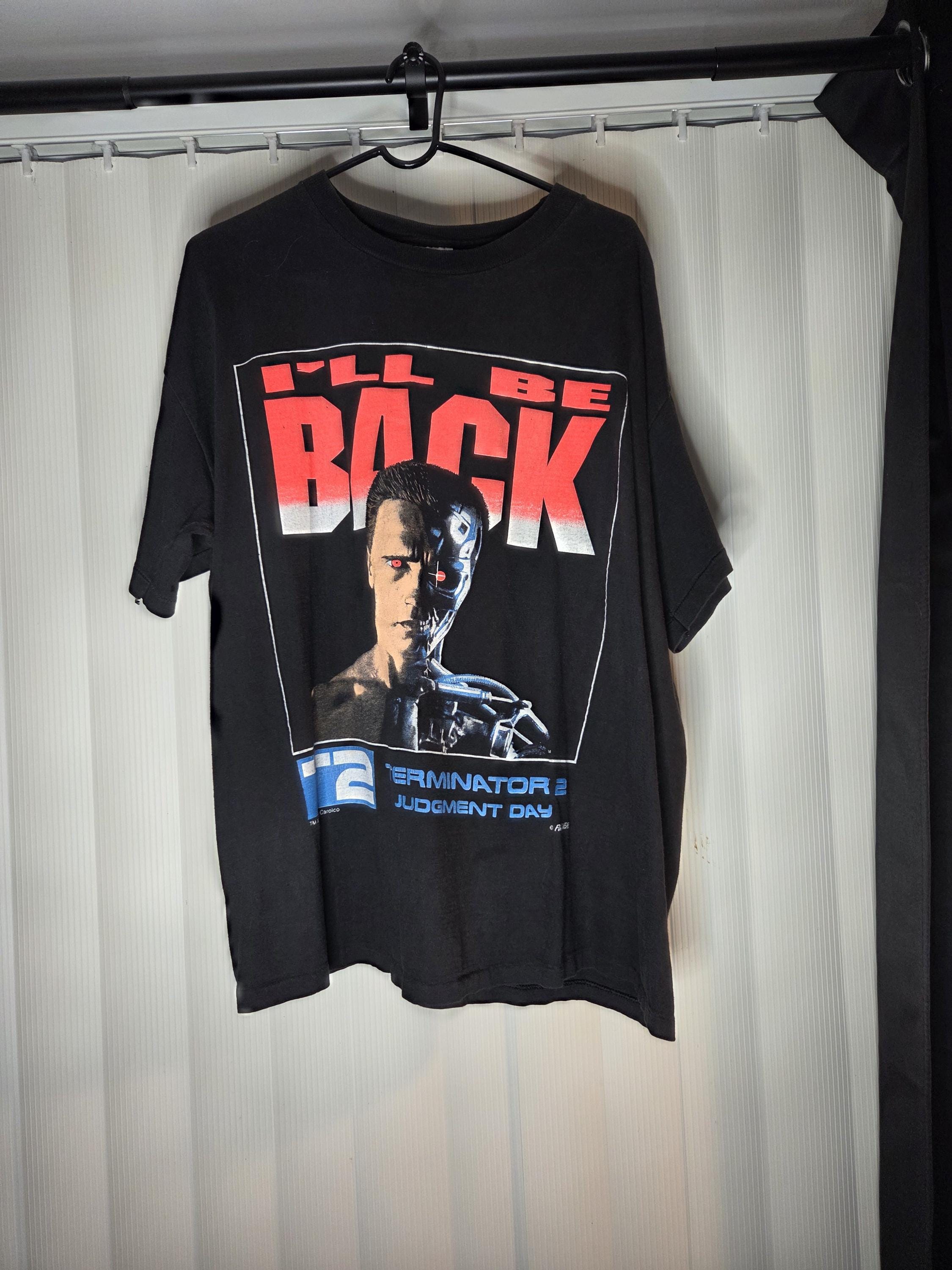 Terminator 2 Judgement Day Shirt Vintage Super Rare 90s Black