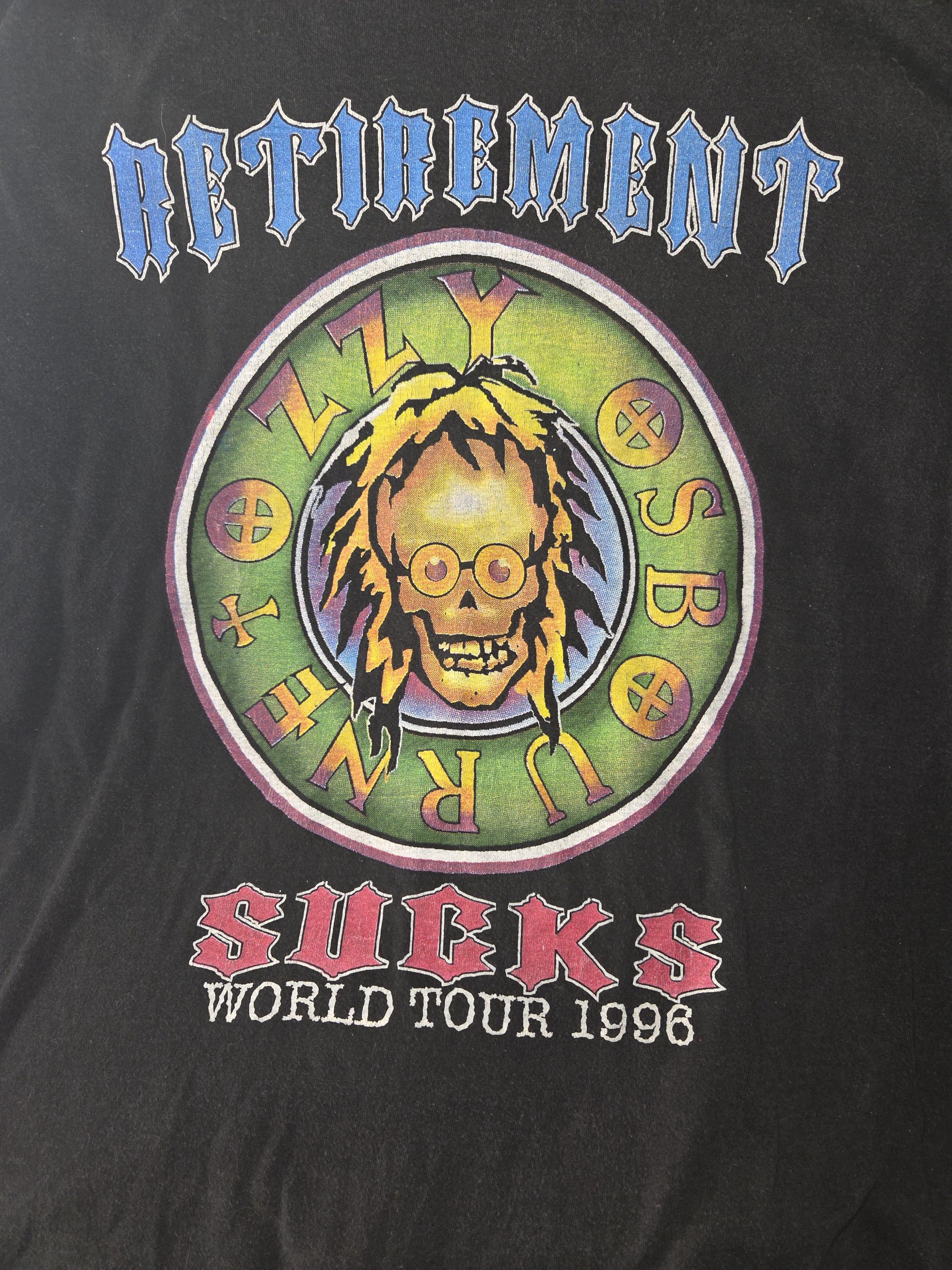 Ozzy Osbourne Vintage 1996 Retirement Sucks Tour T-shirt Heavy