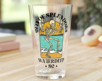 DND Pint Glass Waterdeep, Sword Coast - City of the Dead - 16oz