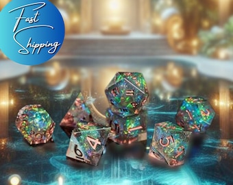 Galaxy foliehars dobbelstenen set: Sharp Edge D&D dobbelstenen