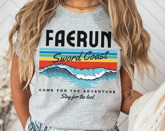 T-shirt touristique MDN Faerun - Police noire