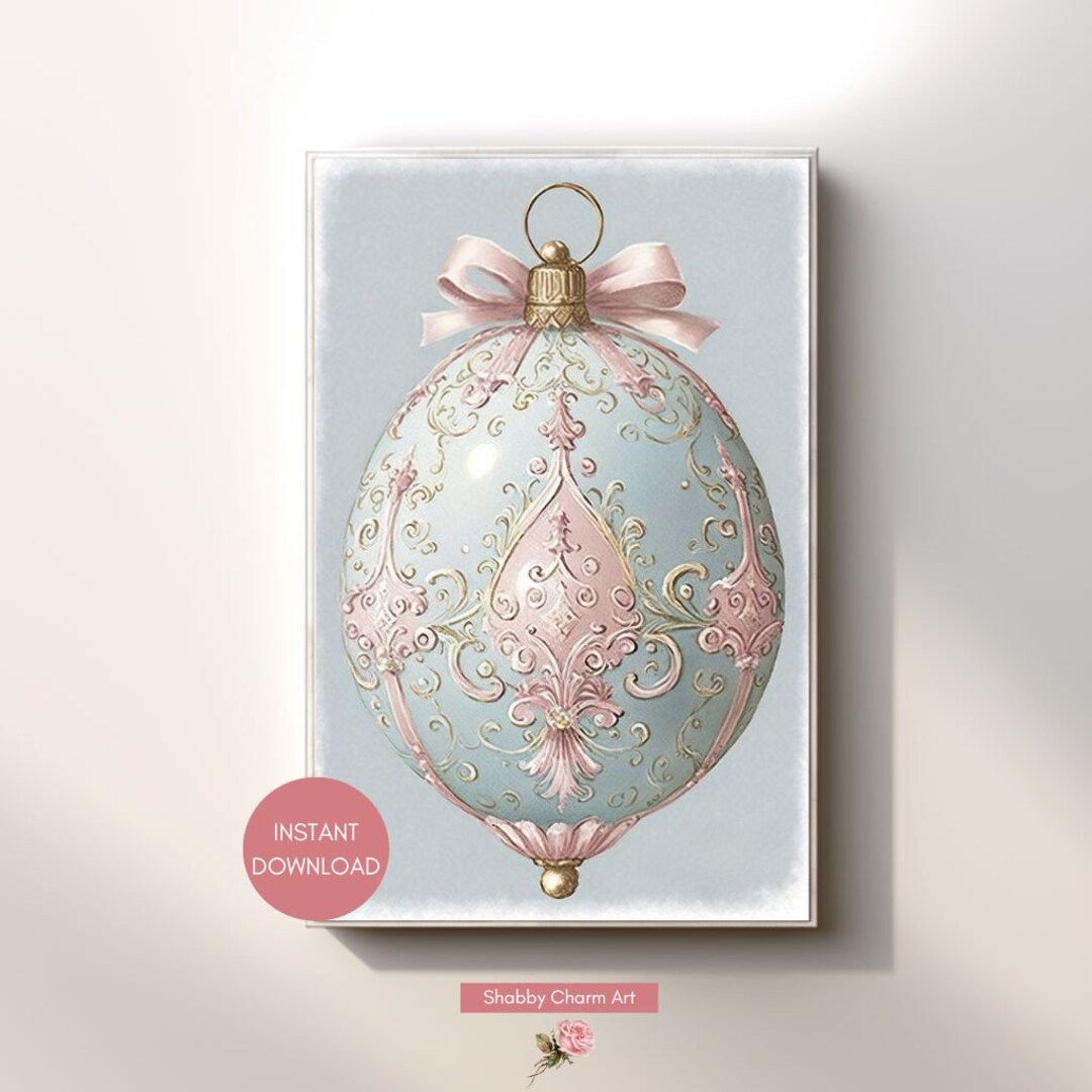 Pink And Blue Christmas Ornaments 