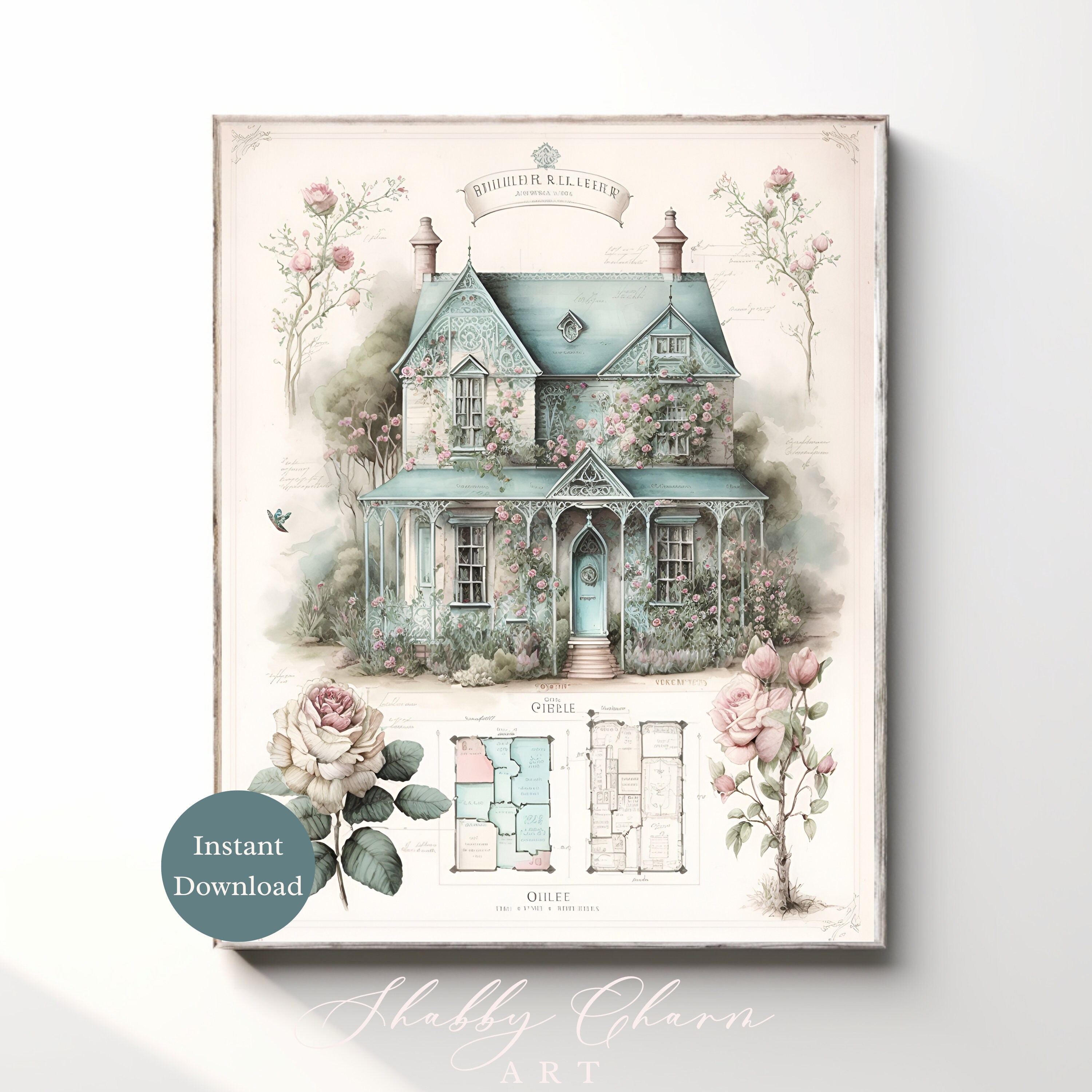Shabby Chic Cottage Building Diagram Shabby Chic House Plans Vintage Cottage Floor Plans Rustic Home Design Farmhouse Architectural Drawing