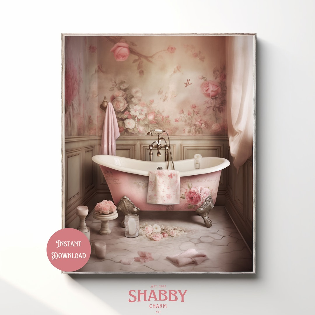 Vintage Bathroom Art, Bathroom Sign, Bathroom Wall Art, Bathtub Art ...