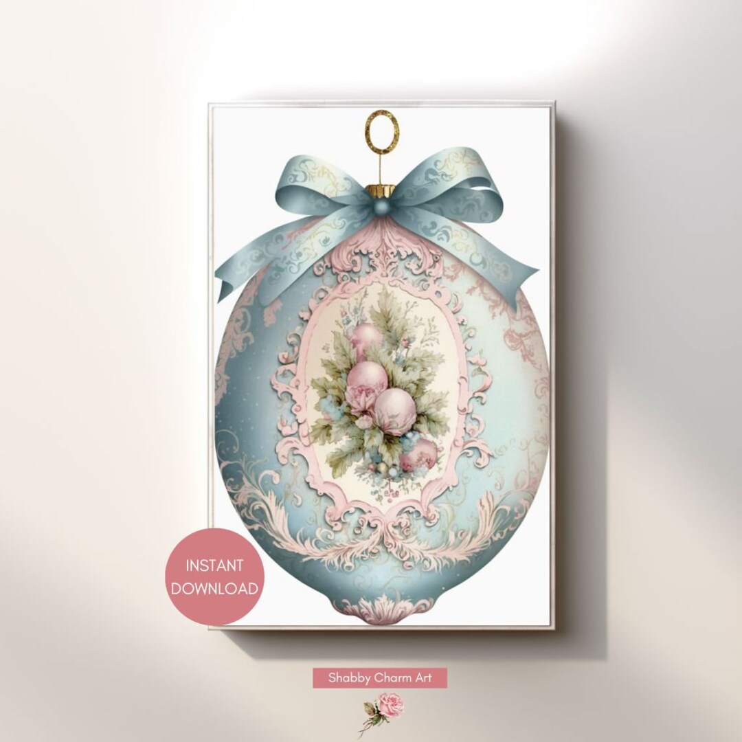 Pink And Blue Christmas Ornaments 