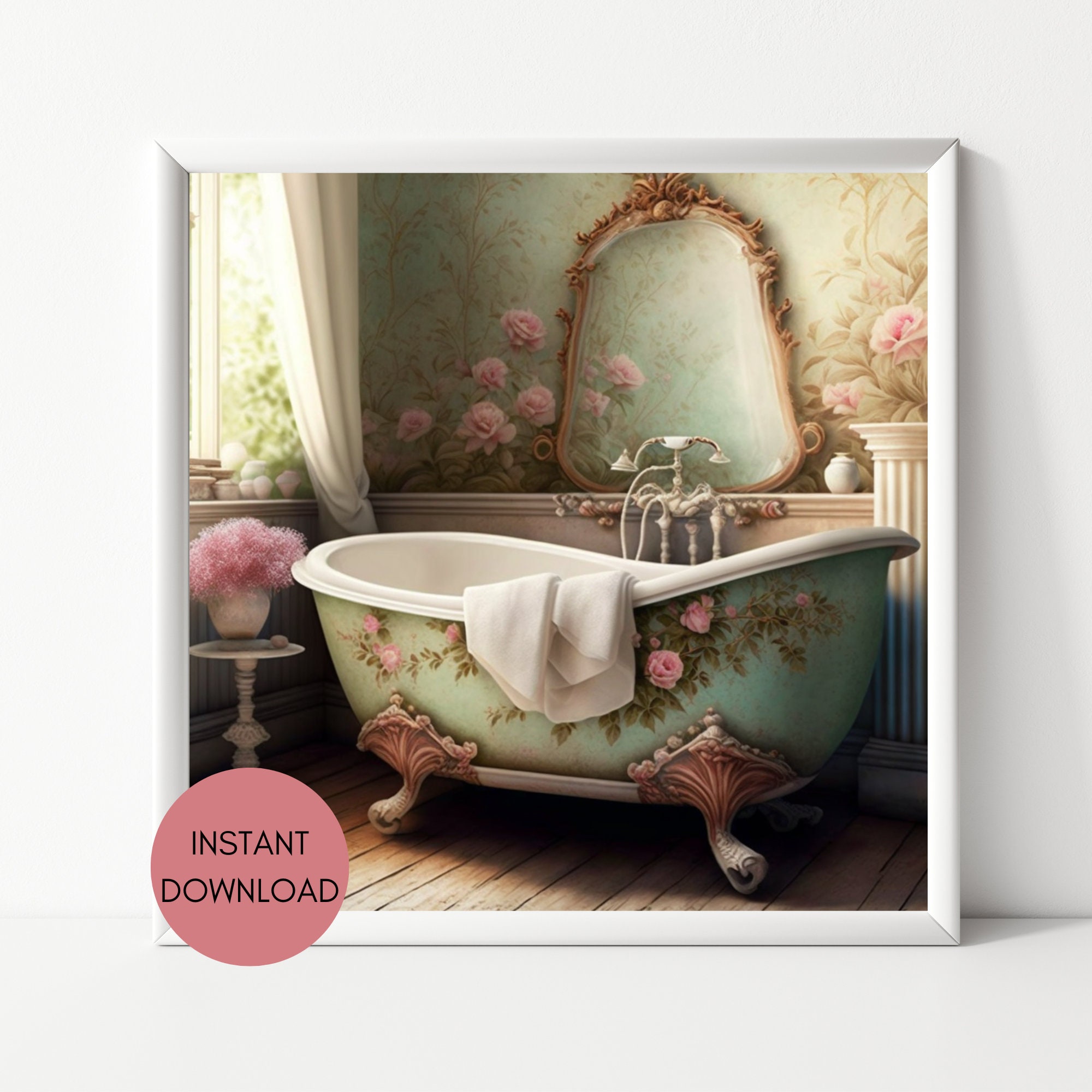 Vintage Bathtub Illustration