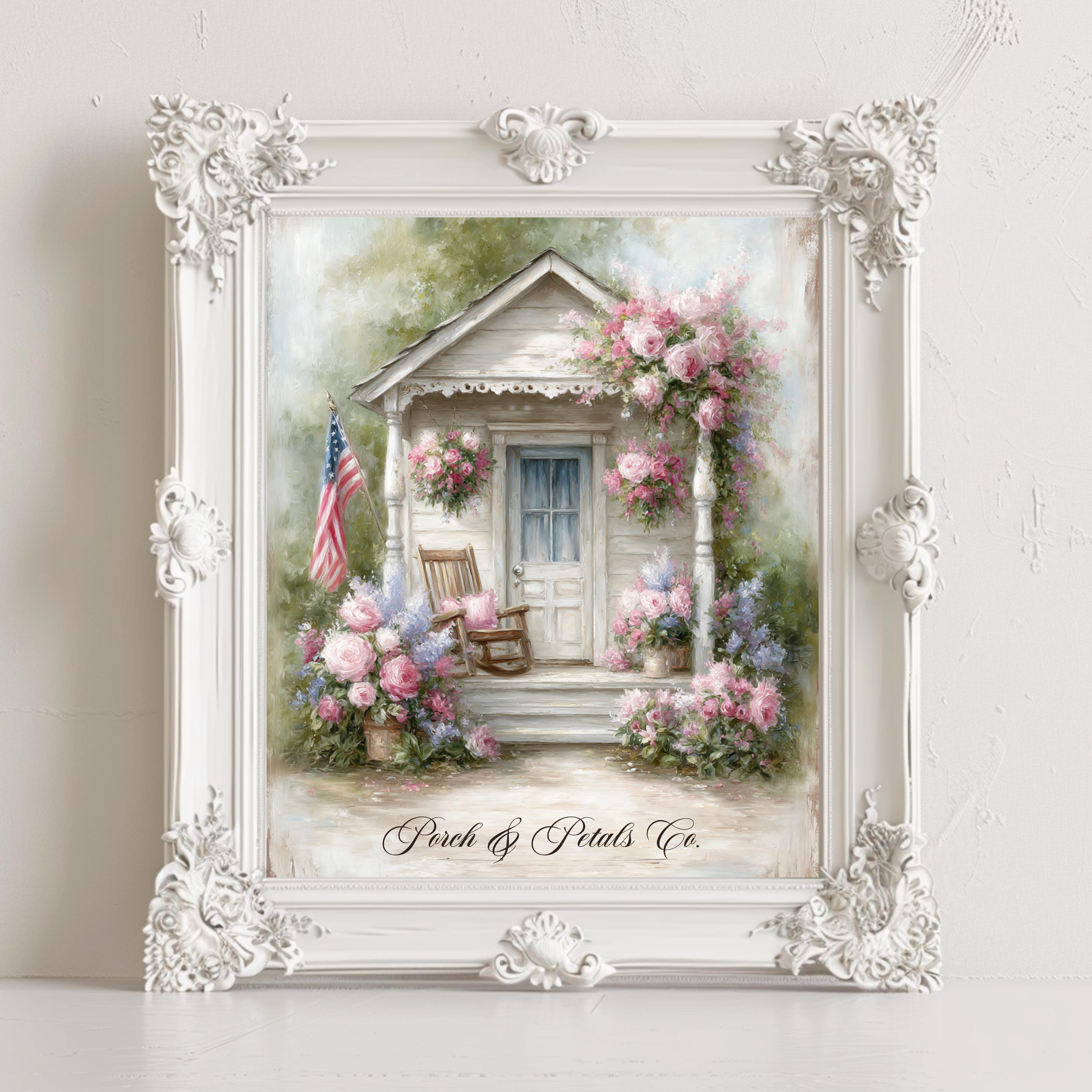 Shabby Chic Cottage Wall Art Porch and Petals Co Vintage Cottage Decor ...