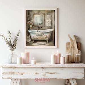 Vintage Bathroom Art, Bathroom Sign, Bathroom Wall Art, Bathtub Art, Bathroom Pictures, Digital ...