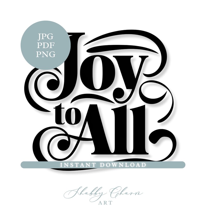 Joy to All Png Retro Christmas Quote Vintage Holiday Letters Clipart