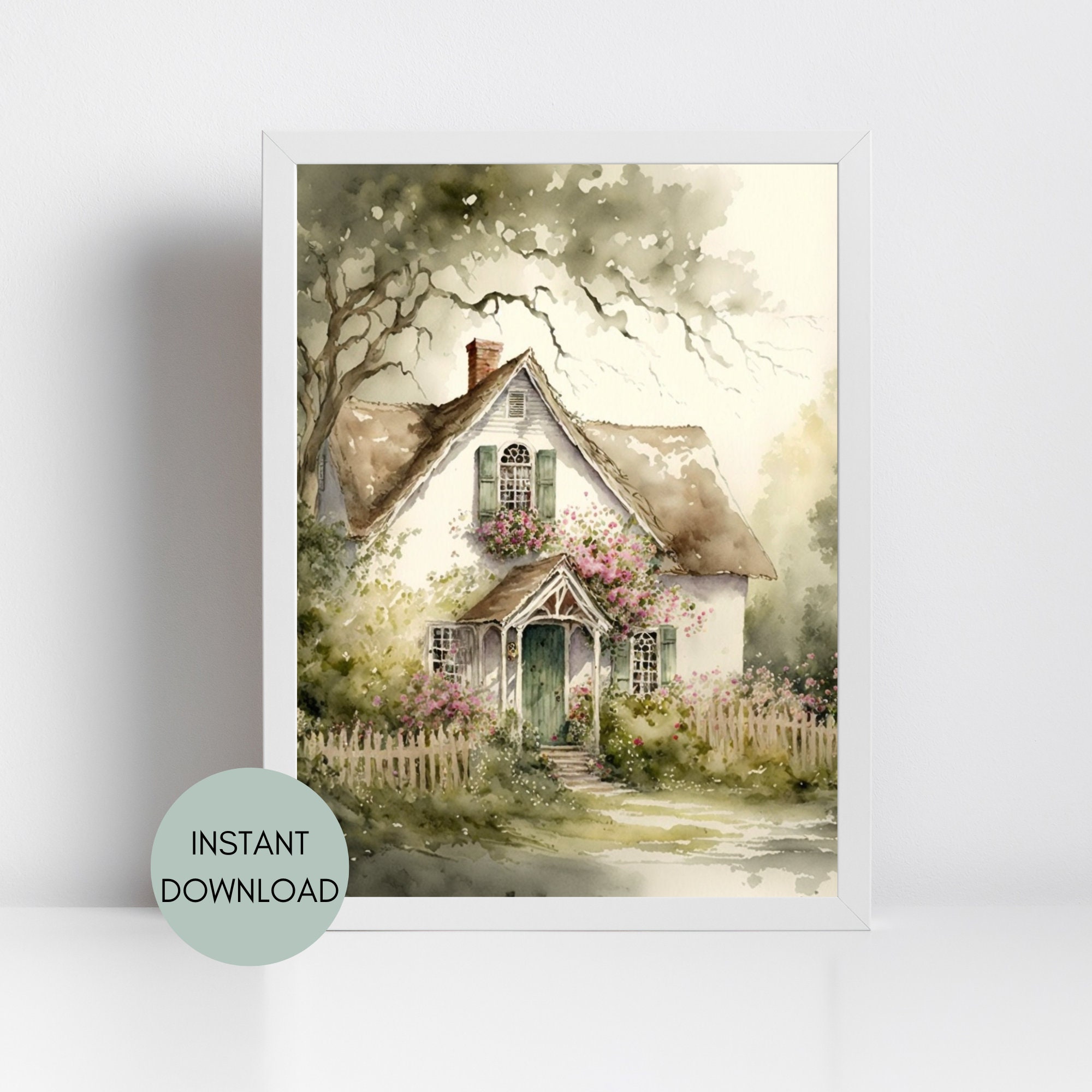 Shabby Chic Wall Art Vintage Cottage Antique Romantic Home - Etsy