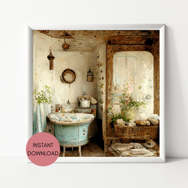 Country Bath Art Etsy