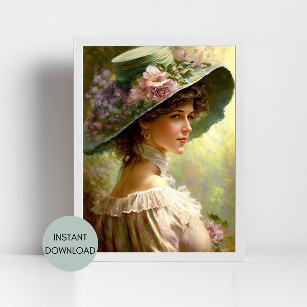 Victorian Lady Print - Etsy