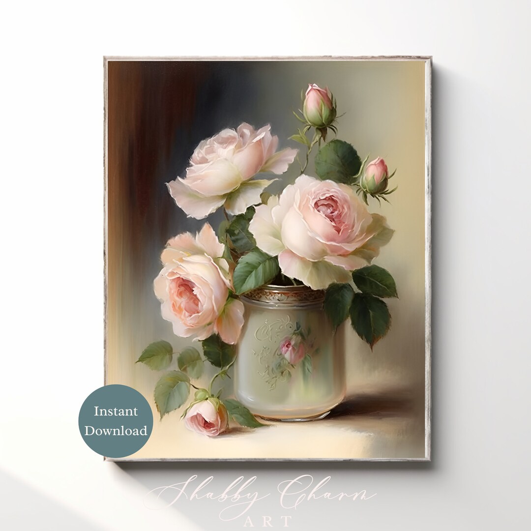 Photo inspiration: Gallery Detail: Vintage Roses Art Shabby Chic Wall Art Cottage Style Wall