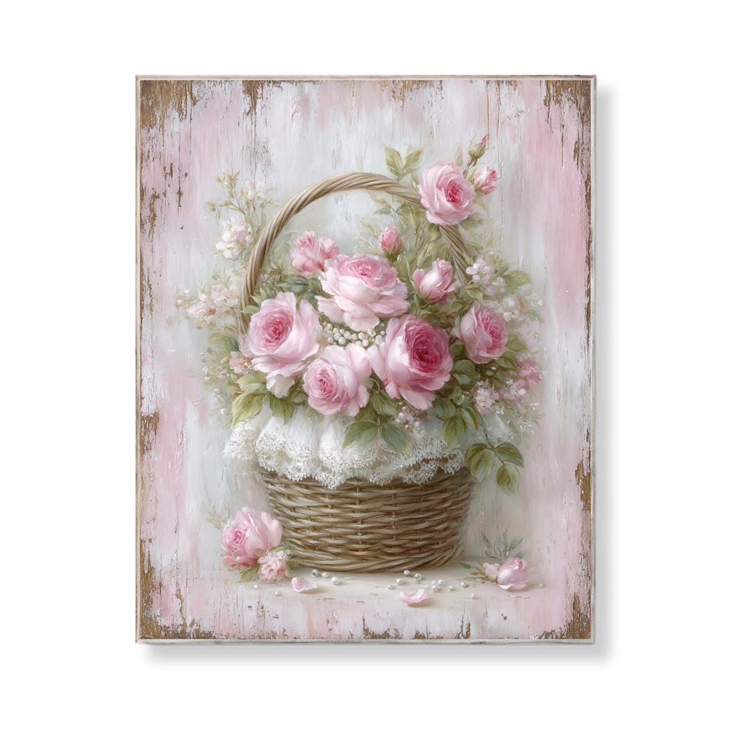 Vintage Shabby Chic Porch Swing Wood Wall Art Printable Roses Floral ...