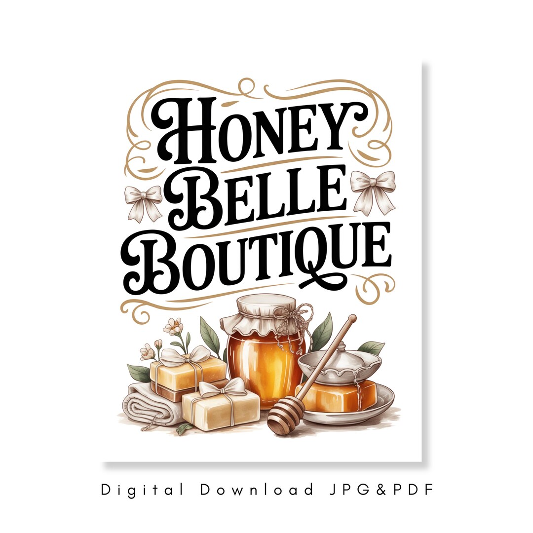 kitchen wall art | bee art print | honey bee decor |... Honey Bee Kitchen Wall Art Printable Farmhouse Decor Vintage Boutique ...