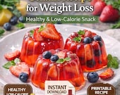 EASY RECIPE Pink Gelatin for Weight Loss - Healthy and Low-Calorie Snack - simple and Delicious