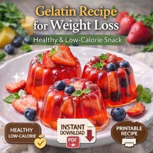 Gelatine Rezept zum Abnehmen - Gesunder und kalorienarmer Snack - Einfach und Lecker