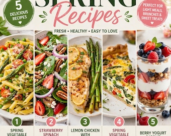 Pakiet przepisów wiosennych – 5 zdrowych i łatwych posiłków w formacie PDF