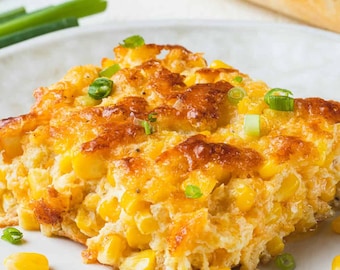 ステーキハウス風簡単コーンプディングのレシピ - クリーミーな定番サイドディッシュ（PFDダウンロード）