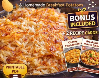 カリカリハッシュブラウンのレシピ（PDF版）＋ボーナスレシピカード2枚付き