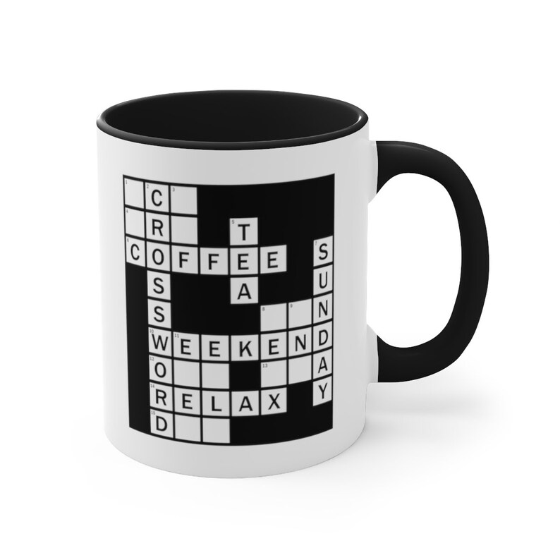 Crossword Puzzle Mug NYT Sunday Crossword Gift Crossword Coffee Tea Mug