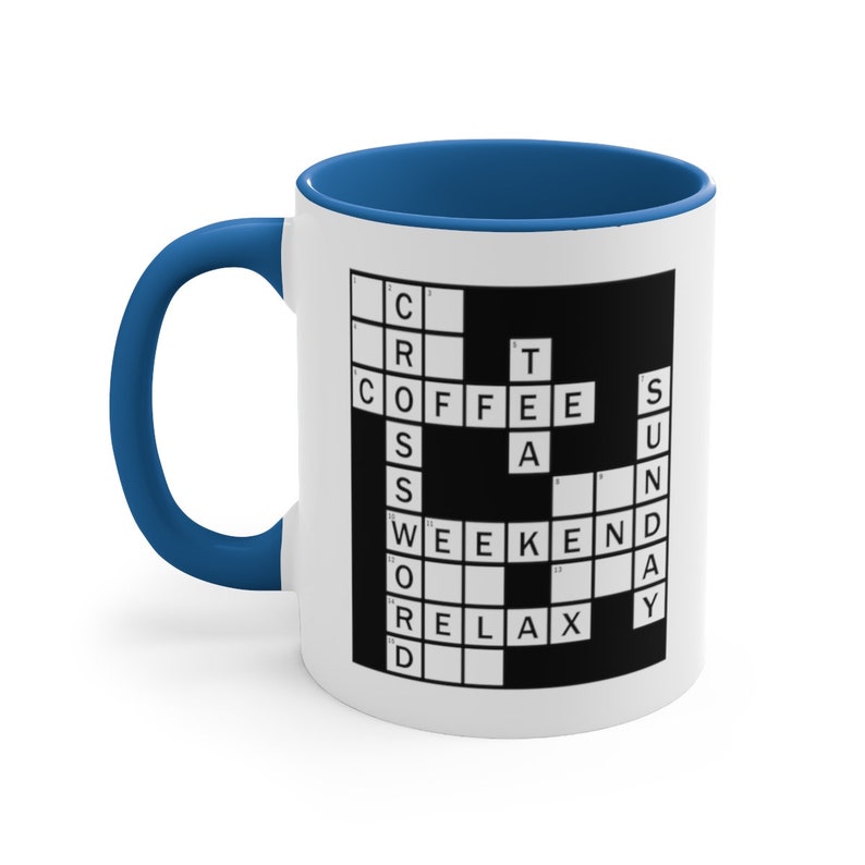 Crossword Puzzle Mug NYT Sunday Crossword Gift Crossword Etsy