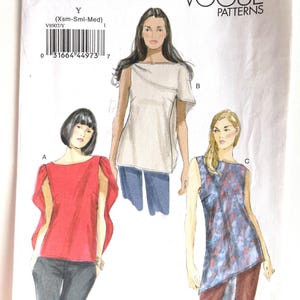 2013 Vogue V8907 Original Sewing Pattern Misses&#39; Top and Tunic Size XS-S-M