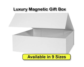 White Magnetic Gift Box , Large Gift Box, Empty, White Gift Box, Gift Box Empty, Large Magnetic Gift Box.