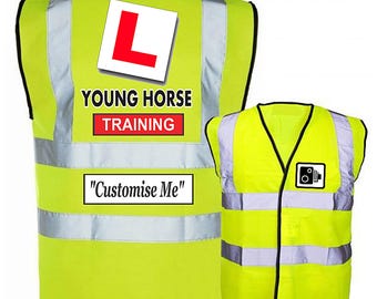Young Horse Training Hi Vis, Equestrian Reflective Safety Vest