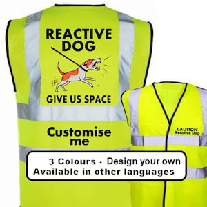 Reactive Dog Hi Vis Vest, Dog Walking Hi Vis Vest, Dog Walker Vest, Reflective Dog Walking Vest, Reactive Dog Hi Viz Vest