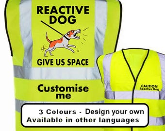 Reactive Dog Hi Vis Vest, Reflective Dog Walking Safety Clothing