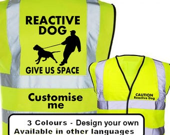 Reactive Dog Hi Vis Vest, Reflective Pet Safety Clothing