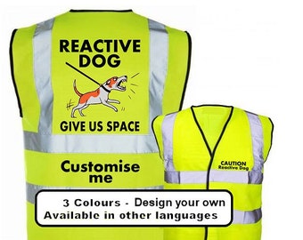 Reactive Dog Hi Vis Vest, Dog Walking Hi Vis Vest, Dog Walker Vest, Reflective Dog Walking Vest, Reactive Dog Hi Viz Vest