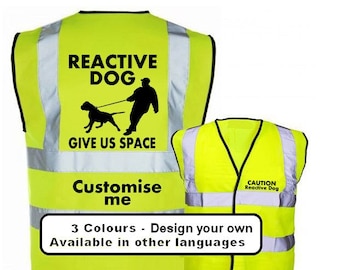 Reactive Dog Hi Vis Vest, Dog Walking Hi Vis Vest, Dog Walker Vest, Reflective Dog Walking Vest, Reactive Dog Reflective Vest, Dog Hi Viz