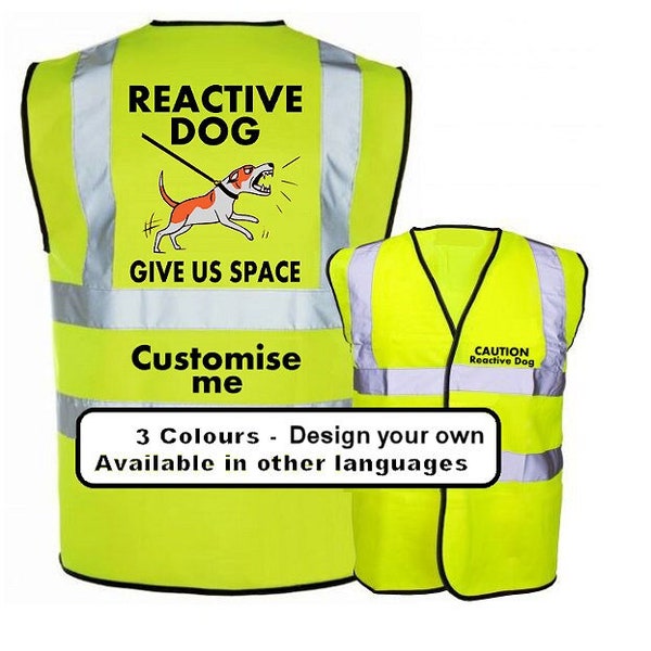 Reactive Dog Hi Vis Vest, Dog Walking Hi Vis Vest, Dog Walker Vest, Reflective Dog Walking Vest, Reactive Dog Hi Viz Vest