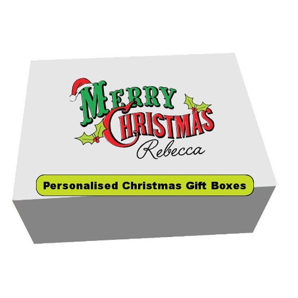 Personalised Christmas Box, Deluxe Gift Box, Magnetic Gift Box, Christmas Gift, Empty Gift Box, Empty Christmas Box, Custom XMas Gift Box