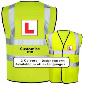 Learner Hi Vis Vest, Cycling Hi Vis Vest, Body Cam Vest, Road Safety Hi Vis Vest, horse hi vis, equestrian hi viz