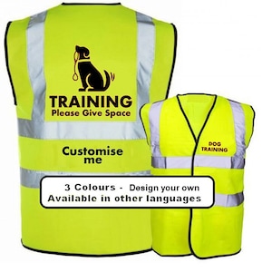 Dog Training Hi Vis Vest, Dog Walking Hi Vis Vest, Dog Walker Vest, Reflective Dog Walking Vest, Training Dog Reflective Vest, Dog Hi Vis