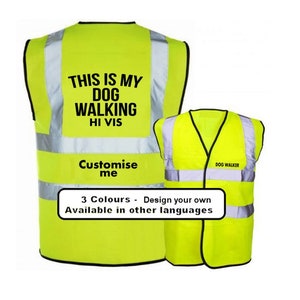 Dog Walking Hi Vis Vest, Dog Walker Hi Vis Vest, Dog Walker Vest, Reflective Dog Walking Vest, Training Dog Reflective Vest, For Dogs