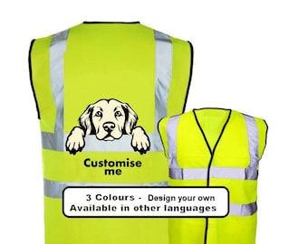 Labrador Dog Walking Hi Vis Vest, Dog Walker Hi Vis Vest, Dog Walker Vest, Reflective Dog Walking Vest, Training Dog Reflective Vest,